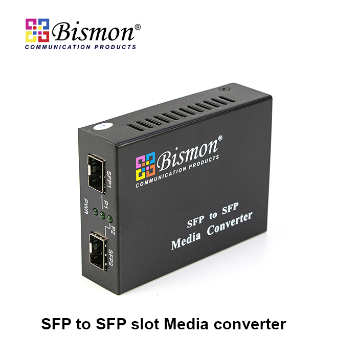 1000Mbps-Muti-mode to 1000Mbps Single-mode, SFP slot Media Converter(without SFP module)